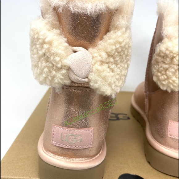 UGG Women’s Boots Arielle Sparkle Boot Fur Bronze - Picture 9 of 11